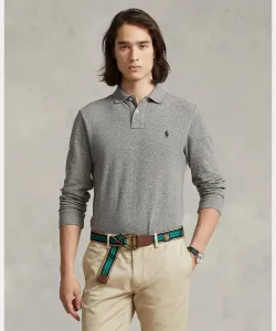 Поло-рубашка из сетчатой ткани приталенного кроя, сшитая на заказ Polo Ralph Lauren, цвет 020 Gray