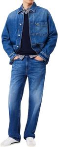 Lacoste мужские джинсы 5 карманов прямой крой indigo, Washed Deep Medium
