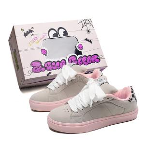 Кеды, обувь для скейтборда унисекс с низким верхом Z.Suo, серый/розовый