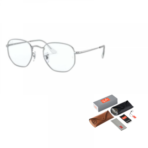 Очки в шестиугольной оправе RayBan, белый