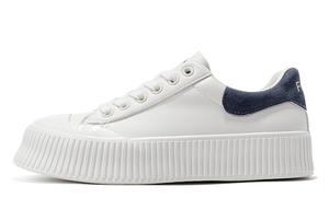 Женские кеды для скейтбординга Low Top бежево-темно-синие Feiyue, экрю