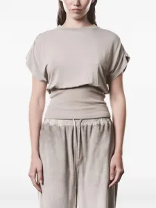 Собранная (драпированная) футболка Thom Krom, серый