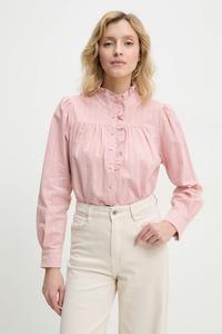 Хлопковая рубашка Answear.Lab, розовый
