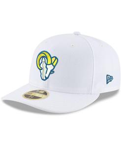 Мужская белая приталенная шляпа Los Angeles Rams Alternate Logo Omaha Low Profile 59FIFTY New Era