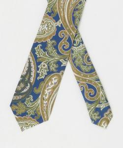 Галстук SOVEREIGN с крупным принтом "пейсли" United Arrows, цвет Cobalt