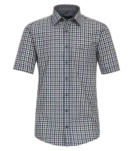 Рубашка CASAMODA с короткими рукавами "Повседневная рубашка CASAMODA с короткими рукавами в клетку ", синий