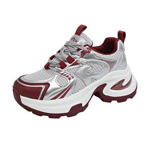 TAFN Женские красные дышащие абразивостойкие массивные низкие кроссовки для увеличения роста, цвет Red