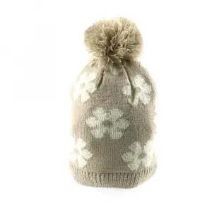 Вязаная шапка с цветочным принтом Branshes, цвет Beige
