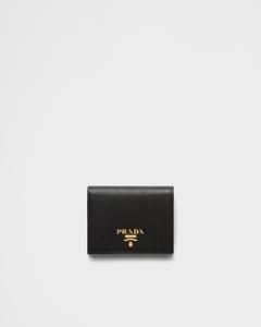 Маленький кошелек из сафьяновой кожи Prada, черный