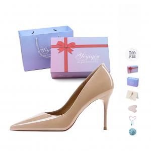 Туфли Slim Heel High Heels Women's Nude Gift Box Set Take the Qin, Nude