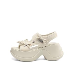 Пляжные сандалии женские Rosa Bianca, Ecru (Sheepskin Lining)