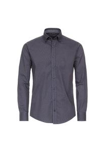 Мужская повседневная рубашка с принтом повседневного кроя CASAMODA, темно-синий