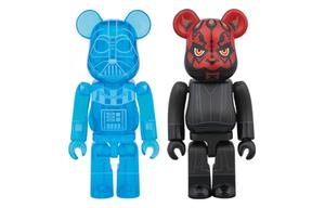 BE@RBRICK Darth Vader Holographic Ver. & Darth Maul 2 Pack Multi