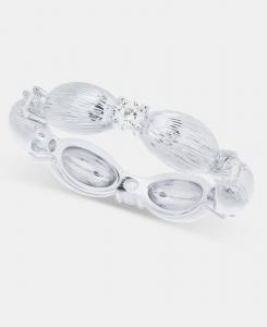 Кольцо с текстурированным ободком и кубическим цирконием On 34th, Silver