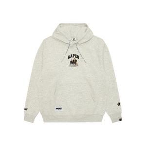 Толстовка с аппликацией логотипа A Bathing APE Aape, серо-белый