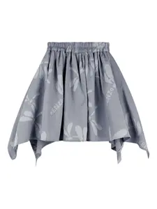 Юбка асимметричного кроя Kenzo Kids, серый