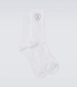 Вышитые носки из хлопковой смеси Brunello Cucinelli, Cr59