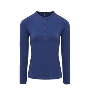 Женская футболка с простыми закатанными рукавами Long John Premier, синий