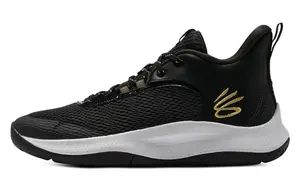 Баскетбольные кроссовки Curry 3Z6 унисекс с низким верхом, черные/белые Under Armour
