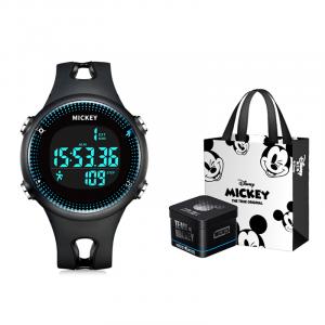 Disney Часы YOUTH Collection Electronic Movement Resin Strap Watch Men's Watch Black Dial, MK-15047 L[Disney Gift Box Set]