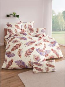 Постельное белье с принтом экрю и папайи WITT WEIDEN, 135/200 40/80