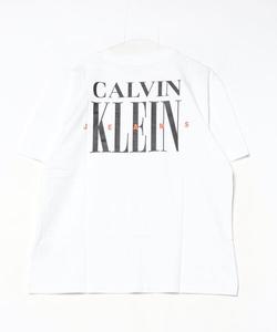 Футболка с коротким рукавом, засечками Calvin Klein Jeans, белый