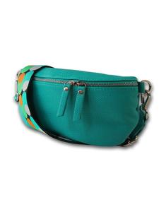 Кожаная поясная сумка Toscanto бирюзового цвета, разноцветная, примерно 25 см Toscanto