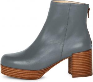 Женские ботильоны Zszszsu с круглым носом, платформой и массивным каблуком, на молнии сзади, ретро-стиля, для повседневной носки и вечеринок, короткие сапожки, размеры US 4-16, Blue