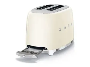 Тостер SMEG TSF01 на 2 ломтика, кремовый (950 Вт, слотов: 2,00)