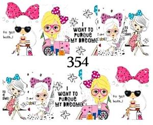 Водные наклейки для ногтей - №354, inna