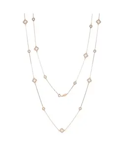 Ожерелье из стерлингового серебра с сапфирами и искусственными белыми сапфирами Suzy Levian New York, rose