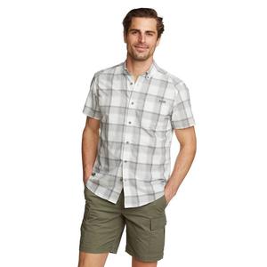 Рубашка на пуговицах из хлопчатобумажной ткани Big & Tall Eddie Bauer Pack It Tech, цвет Light Gray