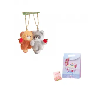 Очаровательный маленький брелок поросенок щенок капибара кот богатства ягненок панда кукла плюшевый подвес 12см высота Jinnew, красный