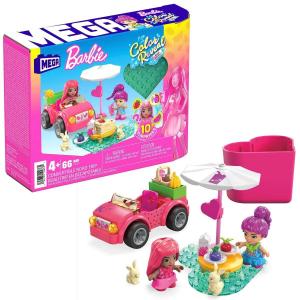 Набор конструкторов Mega Barbie Color Reveal Cabriolet, 66 деталей Mega Bloks