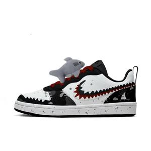 Nike Кроссовки для скейтбординга Court Borough Low top черные белые для подростков