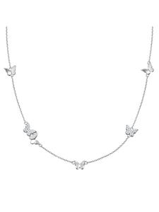 Glanzstücke München Колье «Бабочка» из стерлингового серебра с фианитами в серебряной оправе