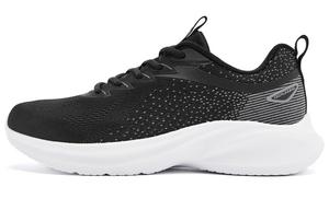 Амортизирующие, дышащие, легкие кроссовки с низким верхом для бега женские черно-белые QIAODAN, Black Jordan White