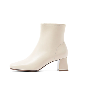 Ботильоны женские, черные/молочный чай/экрю COMELY, Ecru (Fabric Lining)