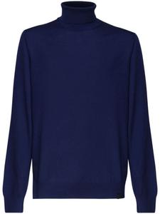 Шерстяной джемпер с высоким воротом Fay, синий