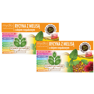 100% натуральное мыло на растительной основе касторовое и мелиссовое, 2 шт. Powrót Do Natury