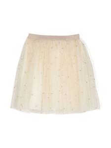 Bonpoint юбка из тюля с принтом, золотистый