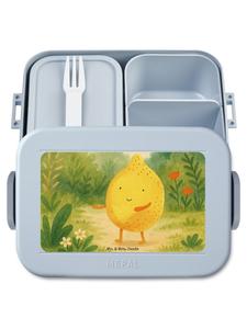 Mr. & Mrs. Panda Ланчбокс «Лучшие друзья» с лимонным дизайном в пастельно-голубом цвете (без слов)