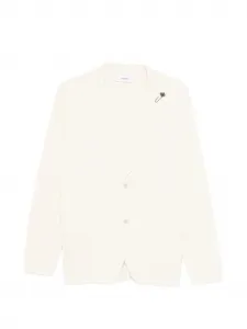 Вязаный однобортный пиджак Lardini, белый