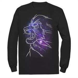 Мужская футболка Disney King Lion King Mufasa Galaxies с длинными рукавами Licensed Character
