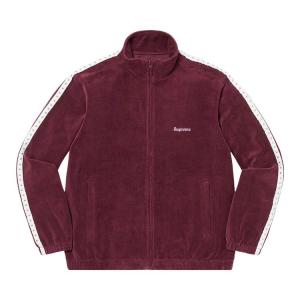 Куртка Supreme Studded Velour Track Jacket 'Burgundy', красный