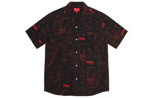 Рубашка receipts rayon s/s shirt 'black red' Supreme, черный
