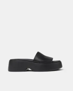 Женские кожаные босоножки на платформе Tasha Camper, черный