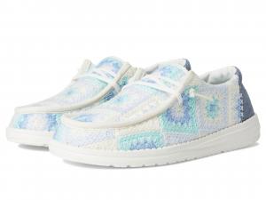 Кроссовки Hey Dude Wendy Cottage Crochet, цвет Bay Blue/Multi