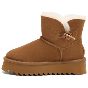 BELLE Женские короткие зимние ботинки с защитой от истирания и скольжения, коричневые