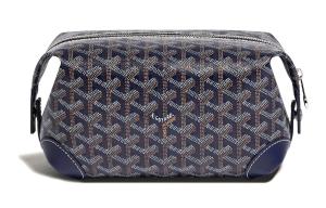 GOYARD Дорожная косметичка из холста и телячьей кожи унисекс marine blue